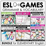 ESL Games Bundle Elementary Grammar and Vocabulary Buildin