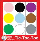 Color Tic Tac Toe ESL ELL Newcomer Game