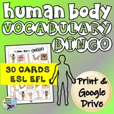 ESL Games ESL Beginners ESL Newcomers : Human Body BINGO P