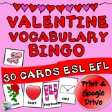 ESL Games ESL Beginners Valentine Vocabulary BINGO Print &