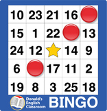 Number Bingo 1-25 ESL ELL Newcomer Game