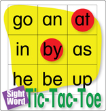Easy Sight Word Tic Tac Toe 1 ESL ELL Newcomer Game