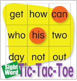 Easy Sight Word Tic Tac Toe 2 ESL ELL Newcomer Game