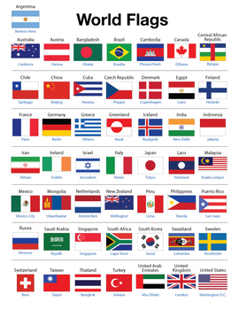 Flags of the World Bingo Europe ESL ELL Newcomer Game