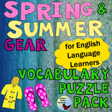 ESL Games Spring & Summer Gear English Vocabulary Puzzle Pack EFL