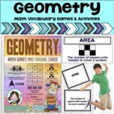 Geometry Math Vocabulary Cards and Math Games