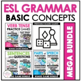 ESL Grammar Board Game Bundle - Parts of Speech - Verbs - 
