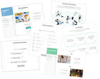 Preview of ESL Grammar Explanation & Activities: 1st 2nd & 3rd Conditional and Too & Enough