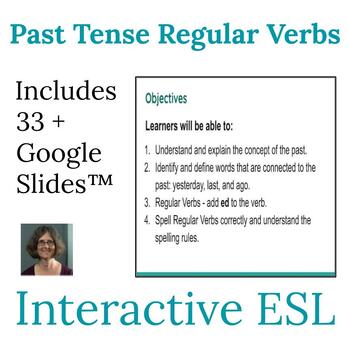Preview of ESL Grammar Past Tense and Pronunciation of ED Lesson for Adults