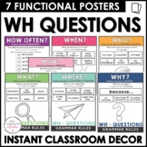 ESL Grammar Posters: Wh-Questions (What, When, Where, Why,