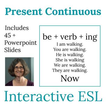 Preview of ESL Grammar Present Continuous | Present Progressive Lesson for Adults