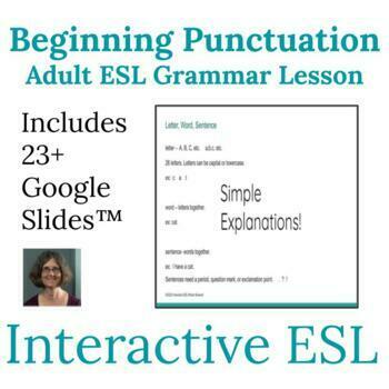Preview of ESL Grammar Punctuation Basics Digital Lesson 