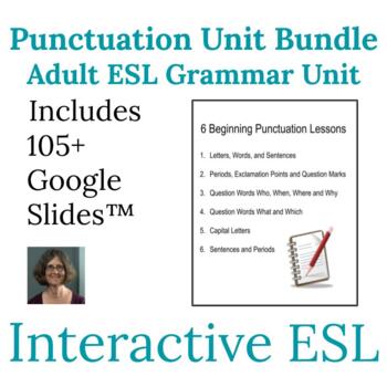 Preview of ESL Grammar Punctuation Unit  Bundle for Adults