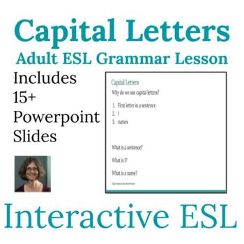 Preview of ESL Grammar Punctuation and Capital Letters Lesson