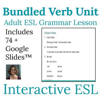 Preview of ESL Grammar Verb Unit Bundle for Beginning to Intermediate Adults