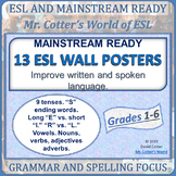 13 ESL Word Wall Grammar and Spelling Posters (ADHD friend