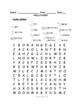 Halloween Bundle - Mad Lib, Word Search, Crossword Puzzle by Teacher  Teamwork