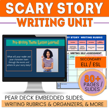 Preview of ESL Halloween Writing Activity - Scary Stories Unit - ELL Activities