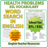ESL Health Problems - Word Search