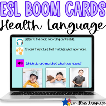 Preview of ESL Health and Body Vocabulary BOOM Cards