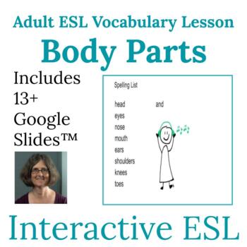 Preview of ESL Health and Body Vocabulary and Spelling Lesson for Adults