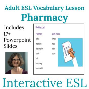 Preview of ESL Health and Pharmacy Vocabulary | PowerPoint Presentation | Adult Lesson