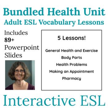 Preview of ESL Heath Unit Vocabulary and Bundle for Beginners to Intermediate Adults