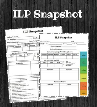 Preview of ESL ILP Snapshot