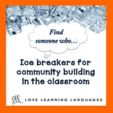 Ice Breaker Activity: Find someone who... ESL - ELL