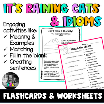 Preview of ESL Idioms- Flashcards, Worksheets & Activities
