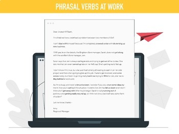 ESL Intermediate Lesson: Learn Phrasal Verbs at Work by ESL Adult Workshop