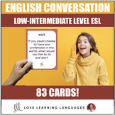 ESL ELL Conversation Starter Prompt Cards Speaking Activit