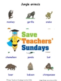 ESL Jungle Animals Worksheets, Games, Activities and Flash