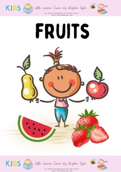 Preview of ESL Kindergarten Fruits Worksheets for Kids-ELL-EL-Newcomers Activities