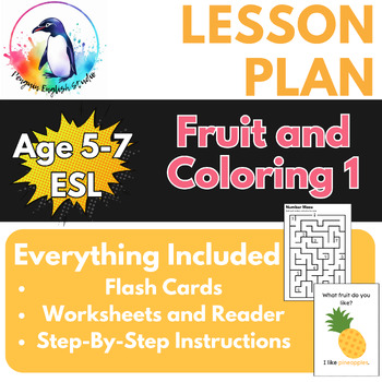 Preview of ESL LESSON PLAN - Fruit and Counting 1 - Elementary School - ESL/EFL/ELL