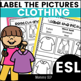 ESL Label the pictures worksheets - Clothing