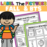 ESL Label the pictures worksheets - Fall and Back to school