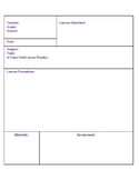 ESL Lesson Plan Template - PDF