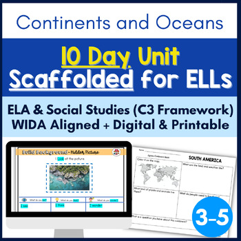 Preview of ESL Lesson Plans and Activities about Continents and Oceans