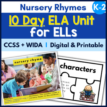 Preview of ESL Lesson Plans and Summer School Activities about Nursery Rhymes