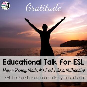 Preview of ESL Lesson for Educational Talks | How a Penny Made Me Feel Like a Millionaire