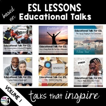 Preview of ESL Lesson Plans - ED Talks for Upper Level ESL Adults - Volume 1