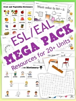 Preview of ESL MEGA PACK - Worksheets, PowerPoints, flashcards, games + MORE! 182 resources