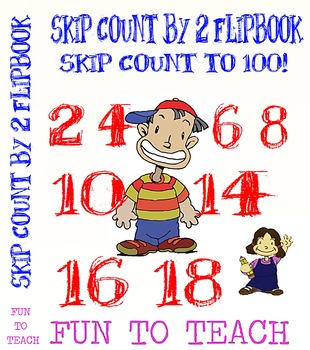 Preview of Math - Skip Counting By 2 Flip book