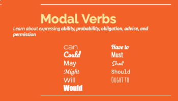 Esl Modal Verbs Powerpoint By Sienna Lyon Teachers Pay Teachers