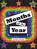 ESL Months of the Year Vocabulary Cards and Worksheet Activities
