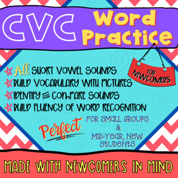 Preview of ESL NEWCOMER Activities Vocabulary & Phonics, CVC, Short Vowel, Booklets
