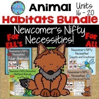 ESL Activities: Animal Habitats Bundle: ESL Vocabulary For Beginners ELL