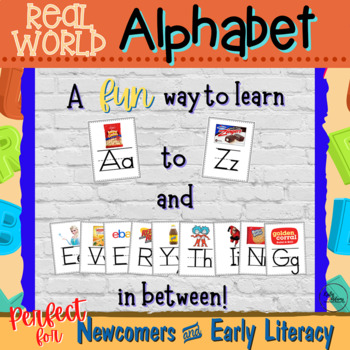 Preview of ESL NEWCOMER Vocabulary, Real World Alphabet, ELL, Letters, Phonics