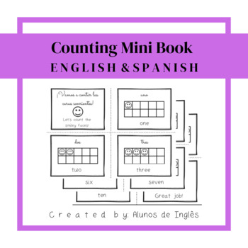 Preview of ESL Newcomer Activities Coloring COUNTING NUMBERS Mini Book (ENGLISH & SPANISH)